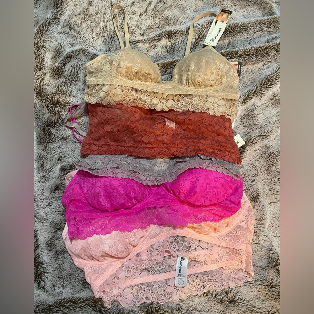 Bundle! No Boundaries Contour Floral Lace Bralettes